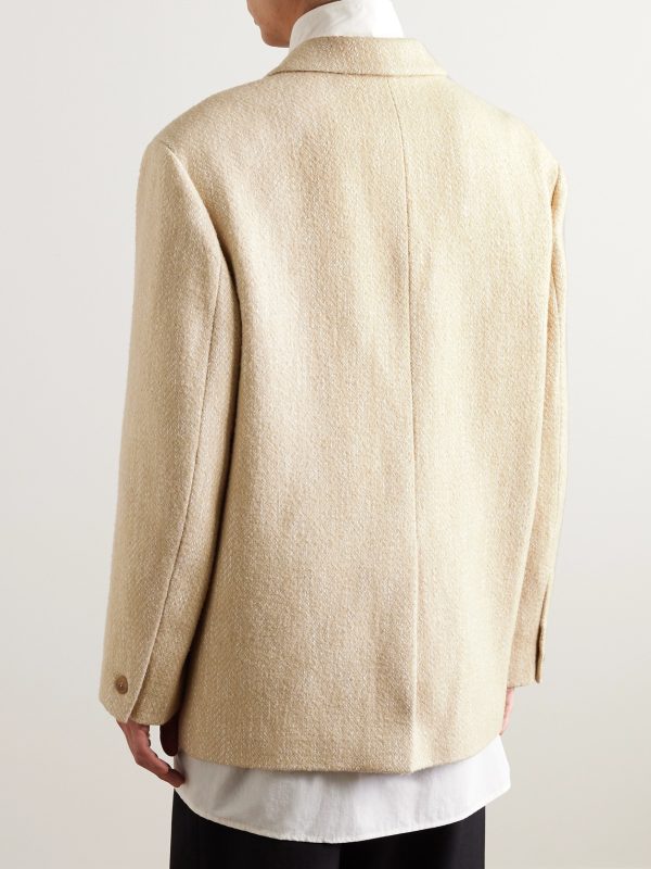 Oversized Herringbone Twill Blazer - BK Oversized Herringbone Twill Blazer - BK