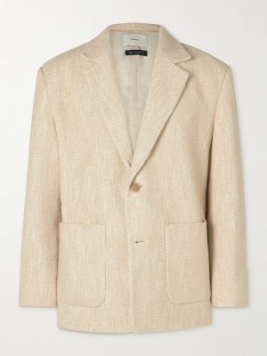 Oversized Herringbone Twill Blazer Oversized Herringbone Twill Blazer