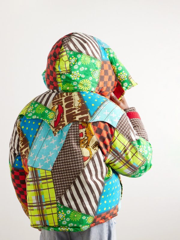 Printed Cotton and TENCEL™ Lyocell-Blend Hooded Down Jacket - BK