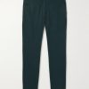 Straight-Leg Herringbone Cotton Trousers