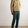 Straight-Leg Herringbone Cotton Trousers - OU