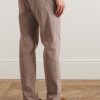 Straight-Leg Herringbone Cotton Trousers - BK Straight-Leg Herringbone Cotton Trousers - BK