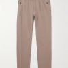 Straight-Leg Herringbone Cotton Trousers Straight-Leg Herringbone Cotton Trousers