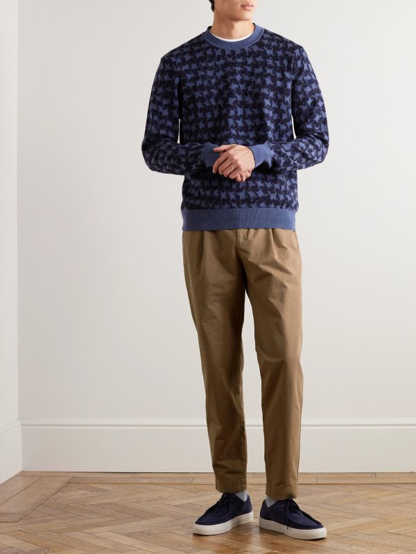 Tapered Pleated Garment-Dyed Cotton-Blend Twill Trousers - OU Tapered Pleated Garment-Dyed Cotton-Blend Twill Trousers - OU