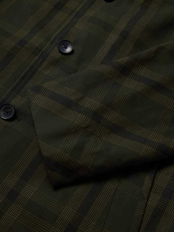 Checked Cotton-Twill Coat - CU Checked Cotton-Twill Coat - CU