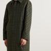 Checked Cotton-Twill Coat - FR Checked Cotton-Twill Coat - FR