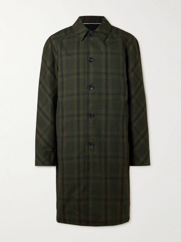 Checked Cotton-Twill Coat Checked Cotton-Twill Coat