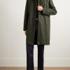 Checked Cotton-Twill Coat - OU Checked Cotton-Twill Coat - OU
