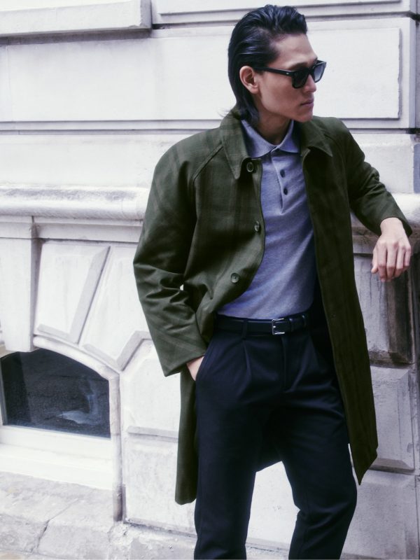 Checked Cotton-Twill Coat - RW Checked Cotton-Twill Coat - RW