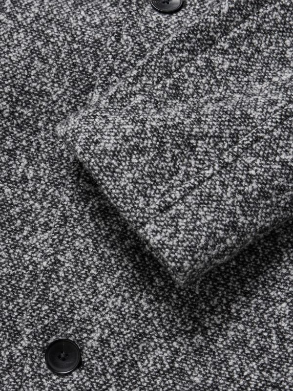 Belted Donegal Wool-Blend Bouclé Coat - E1