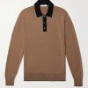 Colour-Block Merino Wool Polo Shirt Colour-Block Merino Wool Polo Shirt