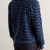 Houndstooth Jacquard-Knit Wool Sweater - BK Houndstooth Jacquard-Knit Wool Sweater - BK