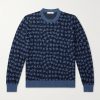 Houndstooth Jacquard-Knit Wool Sweater Houndstooth Jacquard-Knit Wool Sweater
