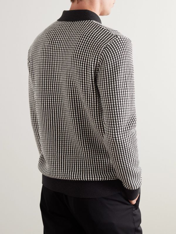 Bridget Striped Merino Wool Polo Shirt - BK Bridget Striped Merino Wool Polo Shirt - BK