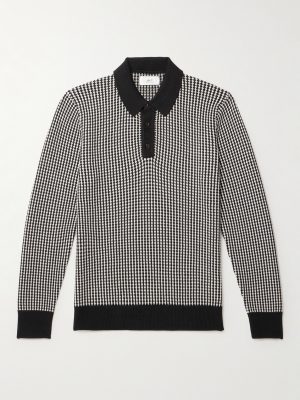 Bridget Striped Merino Wool Polo Shirt Bridget Striped Merino Wool Polo Shirt