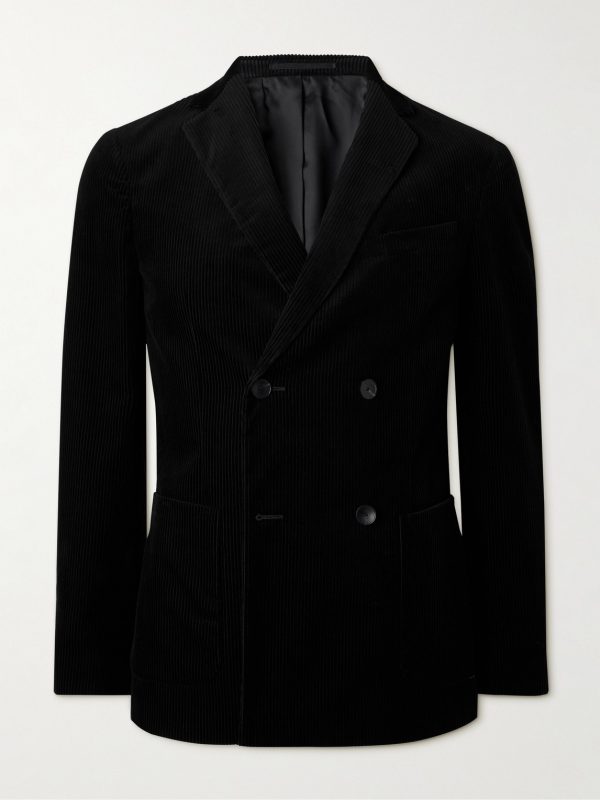 Double Breasted Cotton and Cashmere-Blend Corduroy Blazer Double Breasted Cotton and Cashmere-Blend Corduroy Blazer