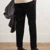 Tapered Pleated Cotton and Cashmere-Blend Corduroy Trousers - BK Tapered Pleated Cotton and Cashmere-Blend Corduroy Trousers - BK