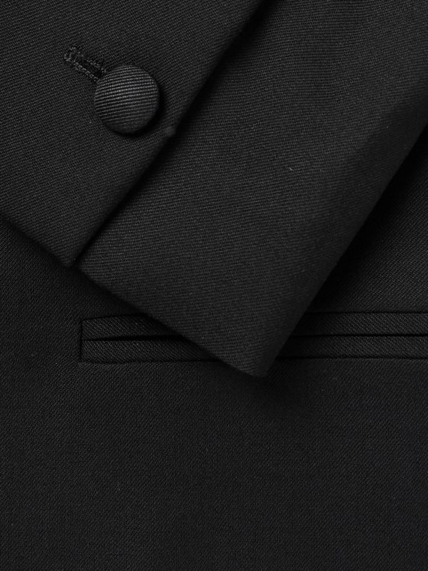 Double Breast Wool Tuxedo Jacket - CU