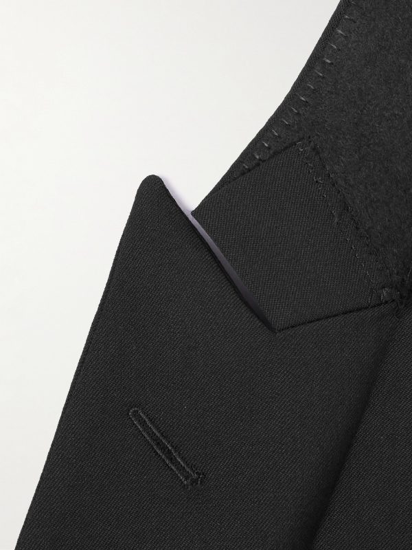 Double Breast Wool Tuxedo Jacket - E1