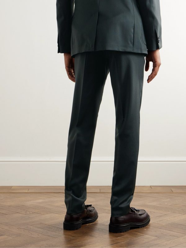 Slim-Fit Wool -Twill Drawstring Suit Trousers - BK Slim-Fit Wool -Twill Drawstring Suit Trousers - BK