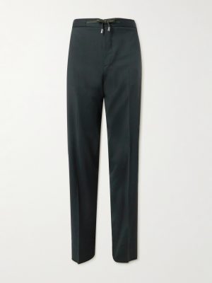 Slim-Fit Wool -Twill Drawstring Suit Trousers Slim-Fit Wool -Twill Drawstring Suit Trousers