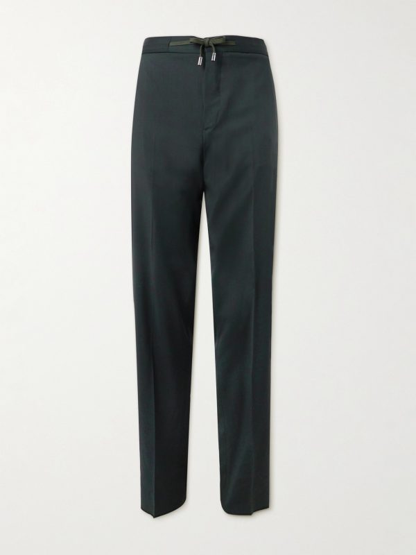 Slim-Fit Wool -Twill Drawstring Suit Trousers Slim-Fit Wool -Twill Drawstring Suit Trousers