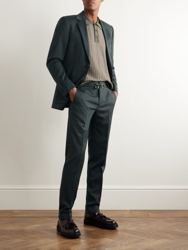 Slim-Fit Wool -Twill Drawstring Suit Trousers - OU Slim-Fit Wool -Twill Drawstring Suit Trousers - OU