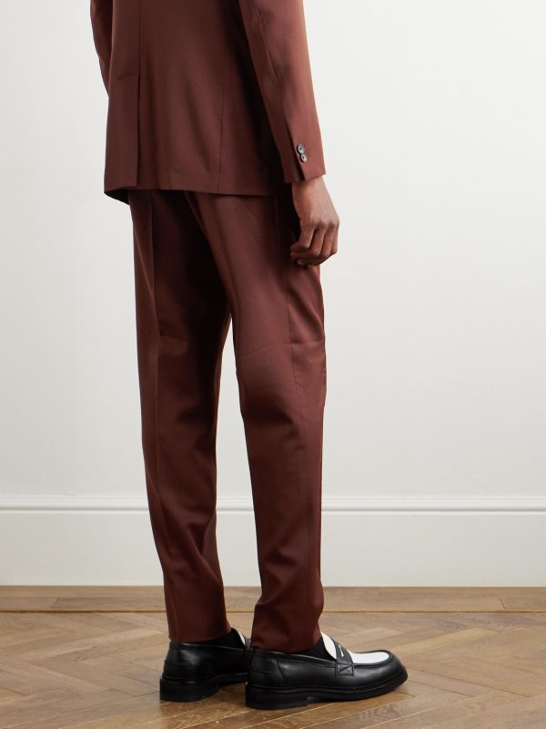 Tapered Wool-Twill Drawstring Trousers - BK Tapered Wool-Twill Drawstring Trousers - BK
