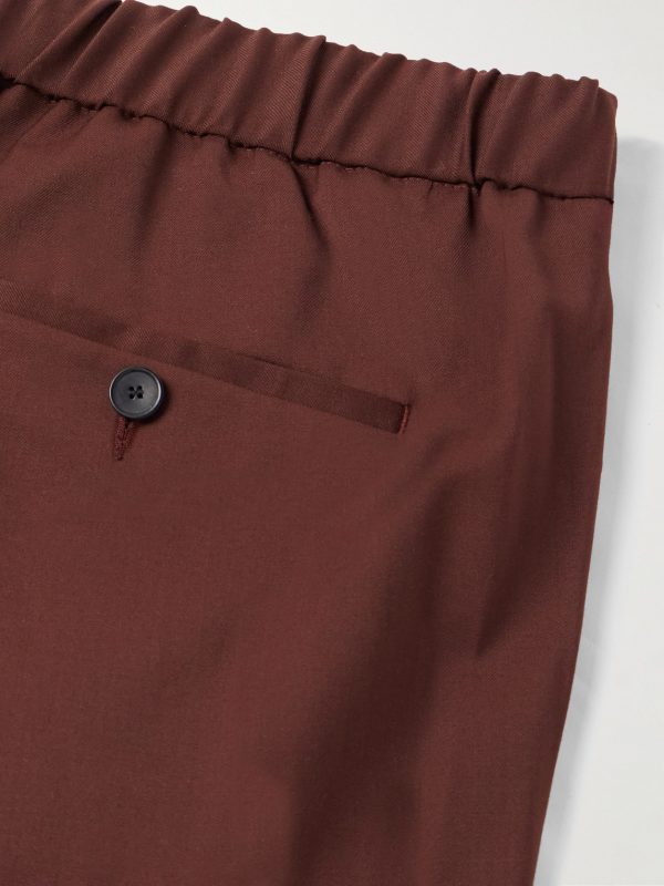 Tapered Wool-Twill Drawstring Trousers - CU Tapered Wool-Twill Drawstring Trousers - CU