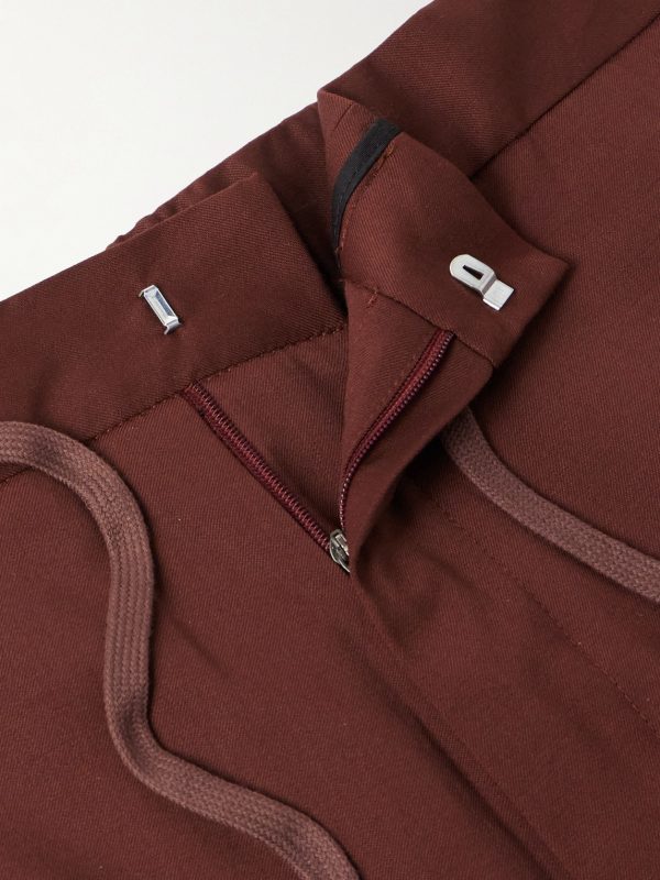 Tapered Wool-Twill Drawstring Trousers - E1 Tapered Wool-Twill Drawstring Trousers - E1