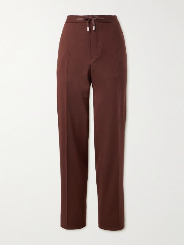 Tapered Wool-Twill Drawstring Trousers Tapered Wool-Twill Drawstring Trousers