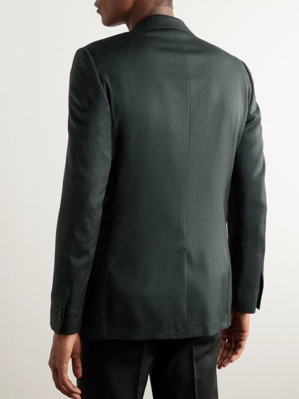 Slim-Fit Wool-Twill Suit Jacket - BK Slim-Fit Wool-Twill Suit Jacket - BK