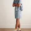 Vacation Straight-Leg Logo-Embroidered Cotton-Gauze Drawstring Shorts - OU Vacation Straight-Leg Logo-Embroidered Cotton-Gauze Drawstring Shorts - OU