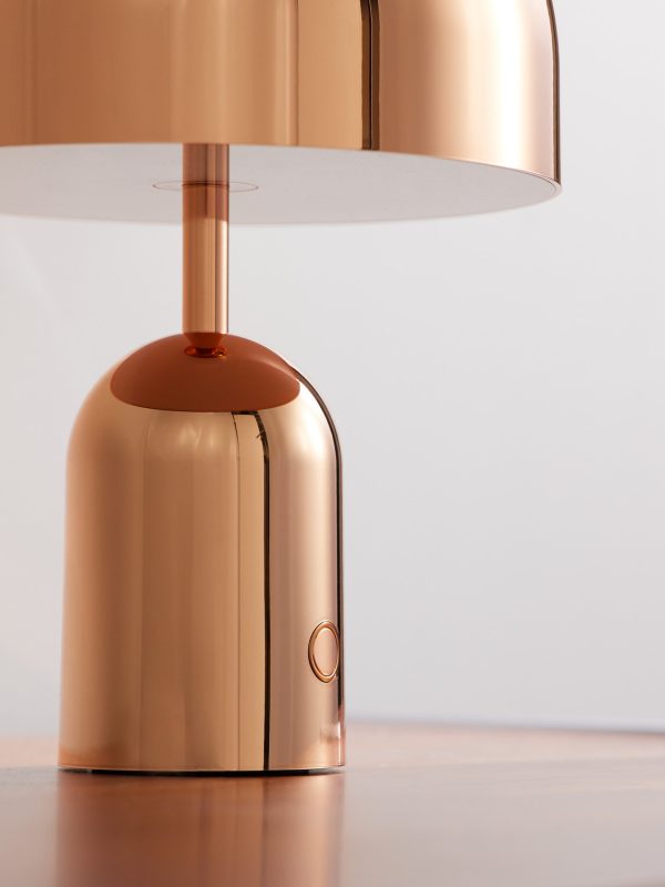 Bell Portable Copper-Tone LED Lamp - CU