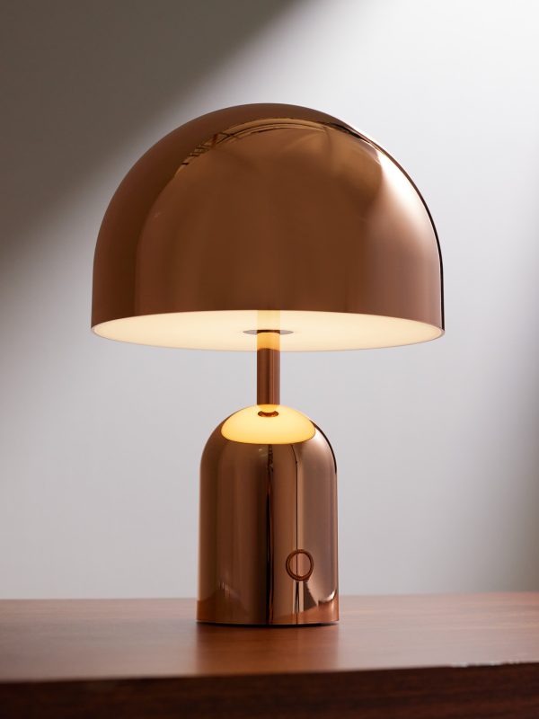 Bell Portable Copper-Tone LED Lamp - E1