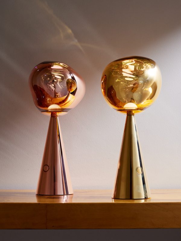 Melt Portable Gold-Tone LED Lamp - E3 Melt Portable Gold-Tone LED Lamp - E3