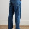 Paint-Splattered Straight-Leg Selvedge Jeans - BK Paint-Splattered Straight-Leg Selvedge Jeans - BK