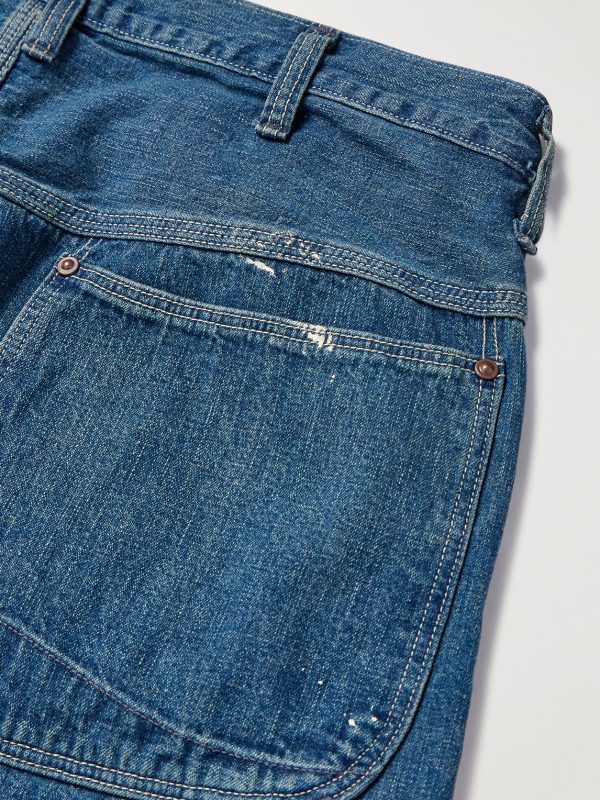 Paint-Splattered Straight-Leg Selvedge Jeans - CU Paint-Splattered Straight-Leg Selvedge Jeans - CU