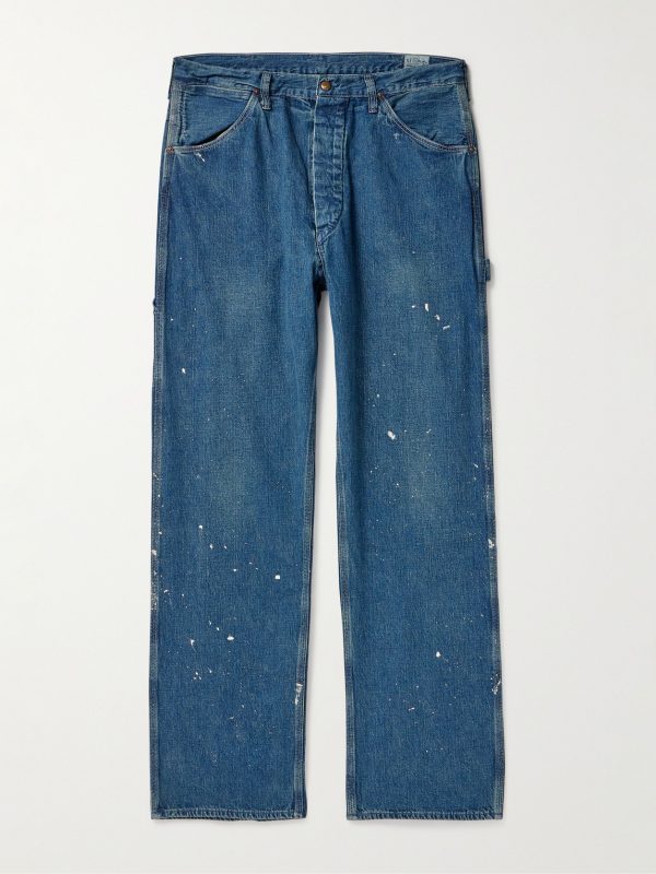 Paint-Splattered Straight-Leg Selvedge Jeans Paint-Splattered Straight-Leg Selvedge Jeans
