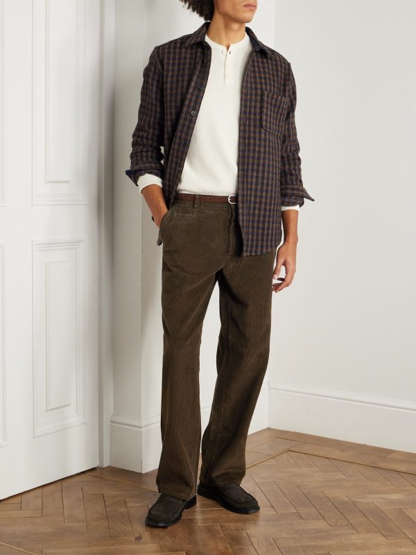 Straight-Leg Cotton-Corduroy Trousers - OU Straight-Leg Cotton-Corduroy Trousers - OU