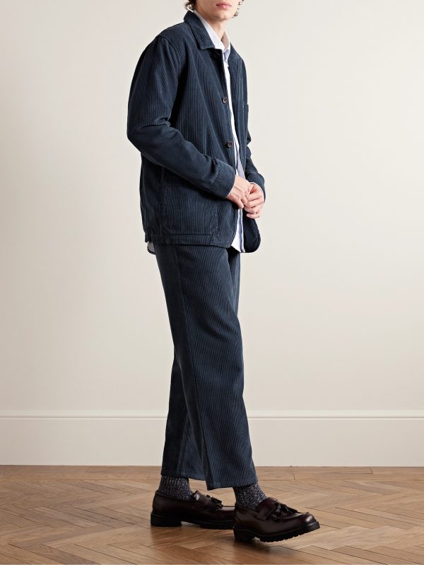 Straight-Leg Cotton-Corduroy Trousers - OU Straight-Leg Cotton-Corduroy Trousers - OU