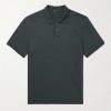 Luxe Lotus Cotton-Jersey Polo Shirt