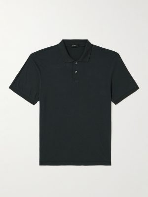 Luxe Lotus Cotton-Jersey Polo Shirt Luxe Lotus Cotton-Jersey Polo Shirt
