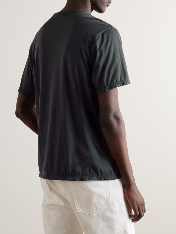 Luxe Lotus Garment-Dyed Cotton-Jersey T-Shirt - BK Luxe Lotus Garment-Dyed Cotton-Jersey T-Shirt - BK