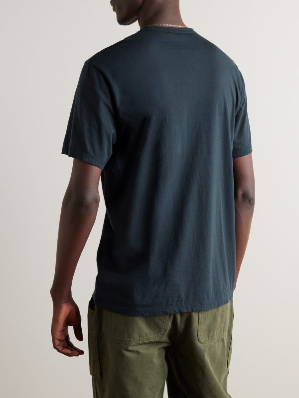 Luxe Lotus Garment-Dyed Cotton-Jersey T-Shirt - BK