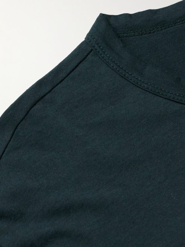 Luxe Lotus Garment-Dyed Cotton-Jersey T-Shirt - CU