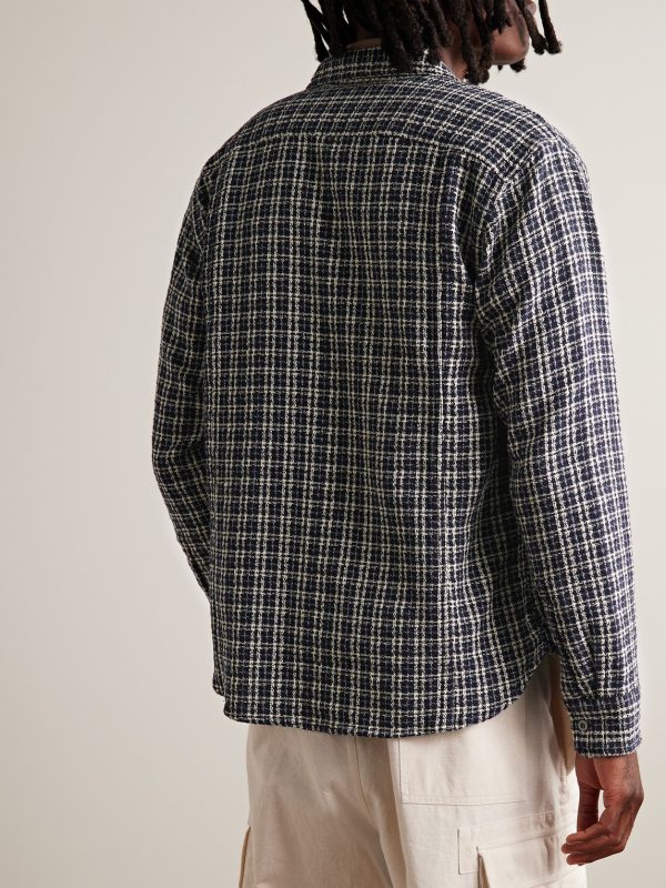 Checked Cotton-Tweed Shirt - BK Checked Cotton-Tweed Shirt - BK