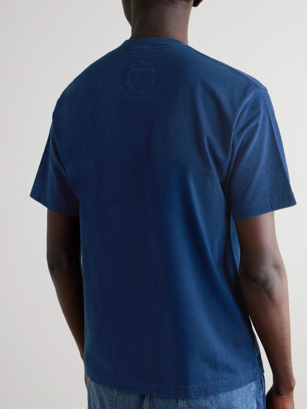 Indigo-Dyed Cotton-Jersey T-Shirt - BK Indigo-Dyed Cotton-Jersey T-Shirt - BK