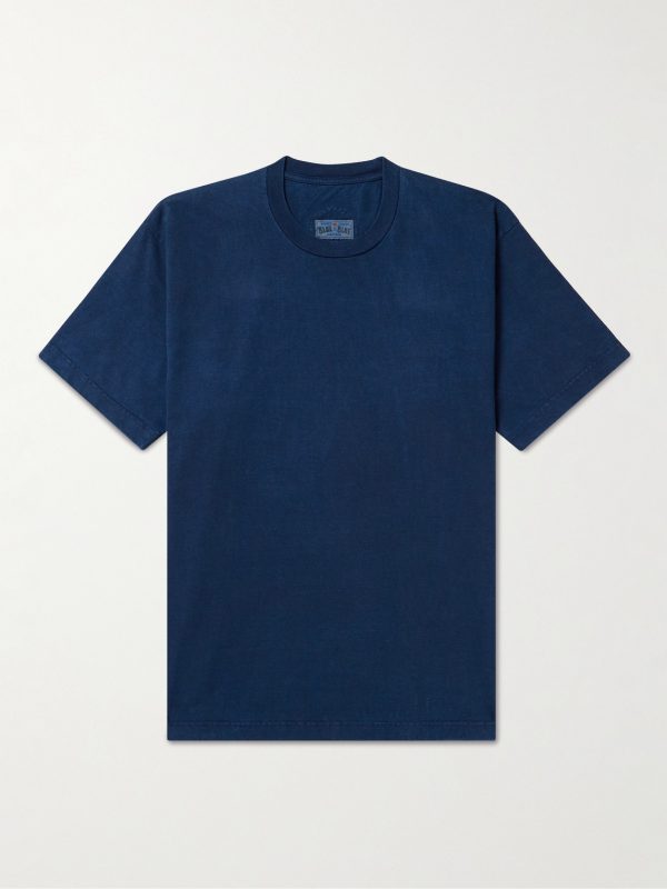 Indigo-Dyed Cotton-Jersey T-Shirt Indigo-Dyed Cotton-Jersey T-Shirt