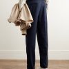 Straight-Leg Pleated Prince of Wales Checked Cotton-Blend Trousers - BK